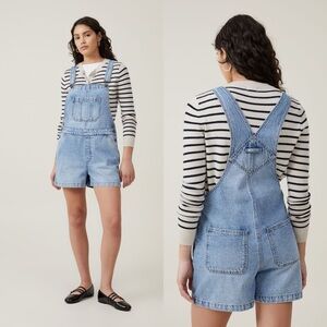 Cotton On 100% Cotton Short Denim Jean Overalls 32